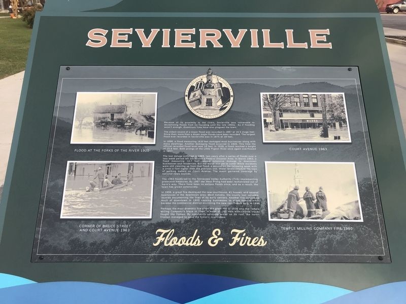 Sevierville  Floods & Fires Marker image. Click for full size.