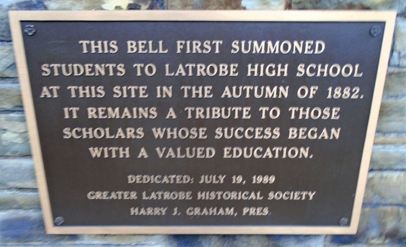 Second Ward School Bell Marker image. Click for full size.