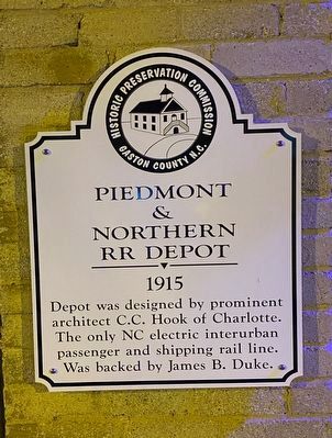 Piedmont & Northern RR Depot Marker image. Click for full size.