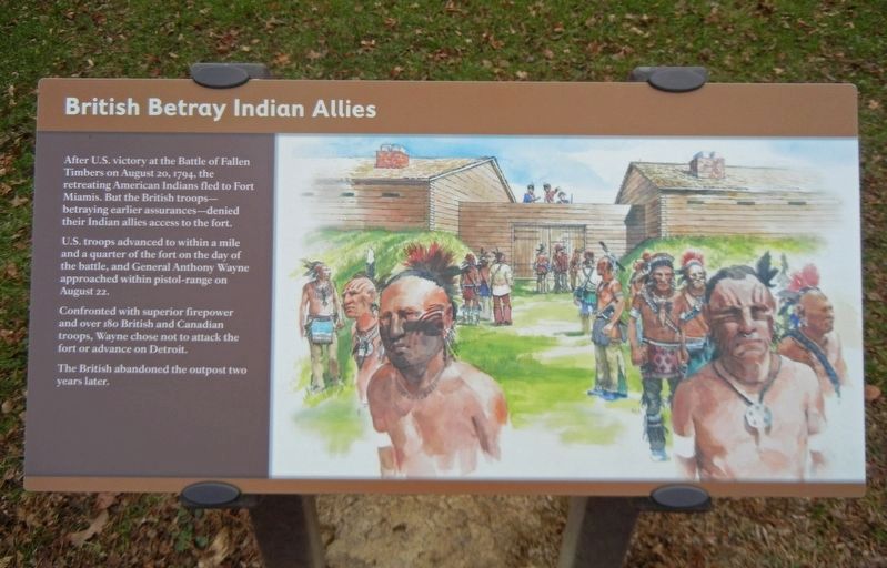 British Betray Indian Allies Marker image. Click for full size.