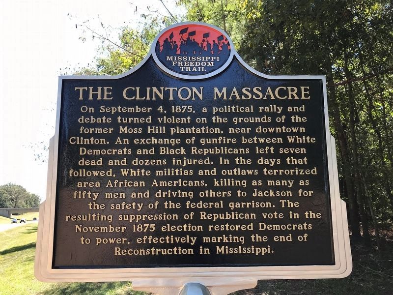 The Clinton Massacre Marker. Click for full size. The Clinton Massacre Marker image. Click for full size.