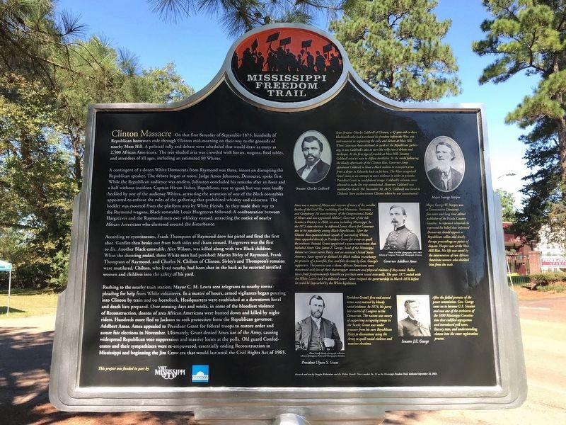 The Clinton Massacre Marker. Click for full size. The Clinton Massacre Marker image. Click for full size.