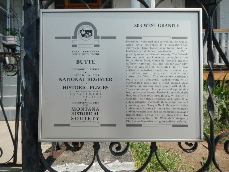 803 West Granite Marker image. Click for full size.