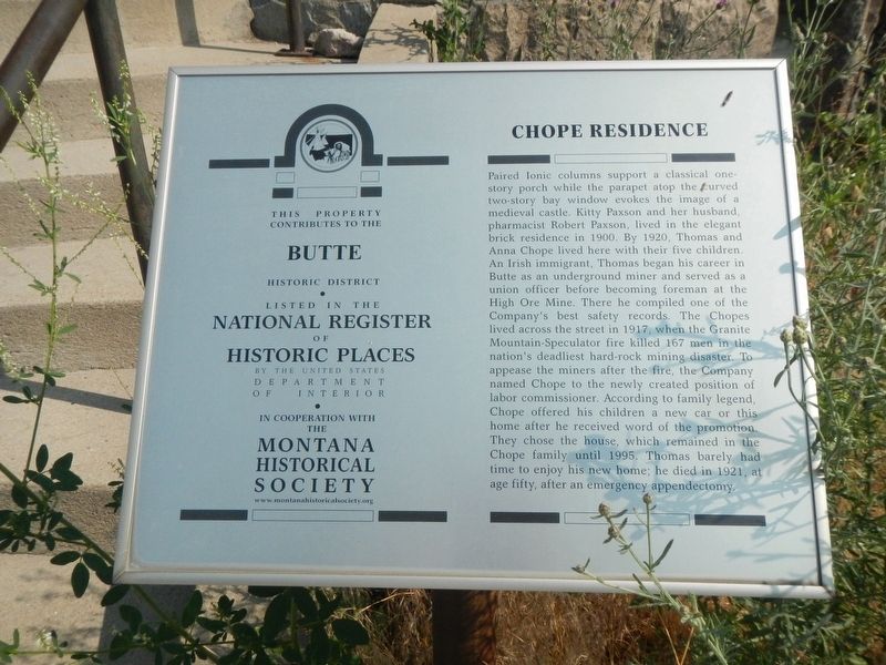 Chope Residence Marker image. Click for full size.