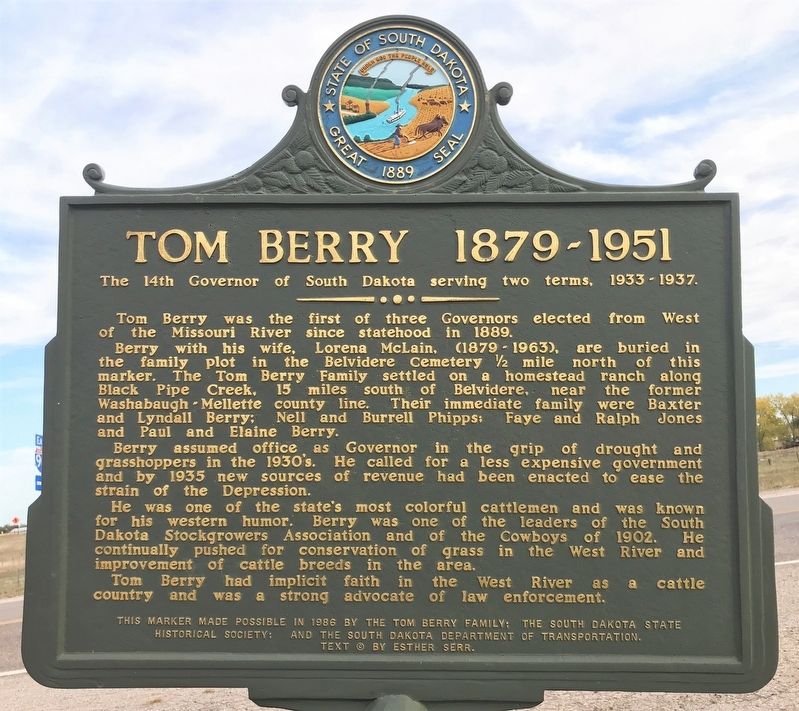 Tom Berry 1879-1951 Marker. Click for full size. Tom Berry 1879-1951 Marker image. Click for full size.