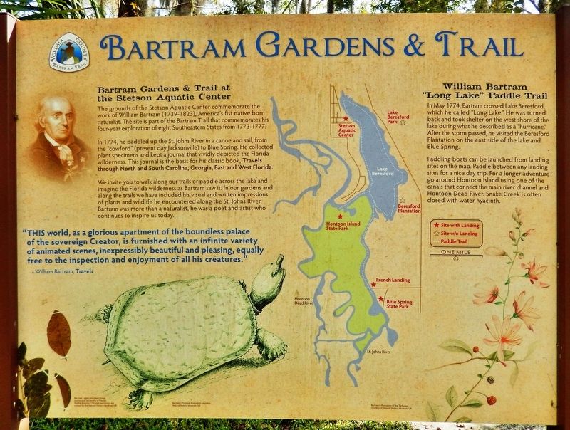 Bartram Gardens & Trail Marker image. Click for full size.