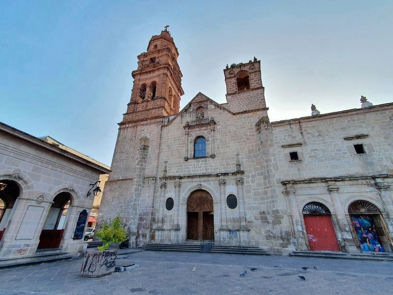 The western facade and entrance of the Temple of San Agust�n image. Click for full size.