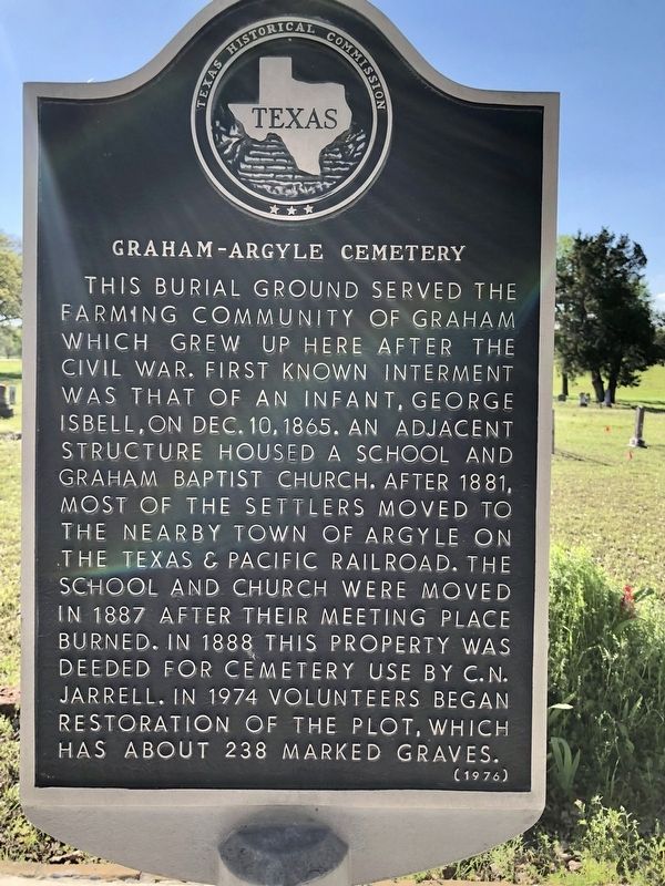 Graham Argyle Cemetery Marker image. Click for full size.