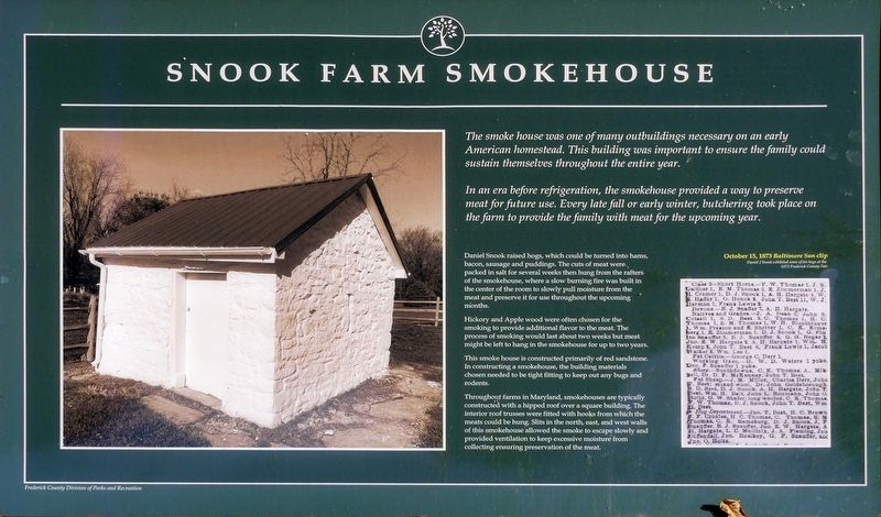 Snook Farm Smokehouse Marker image. Click for full size.