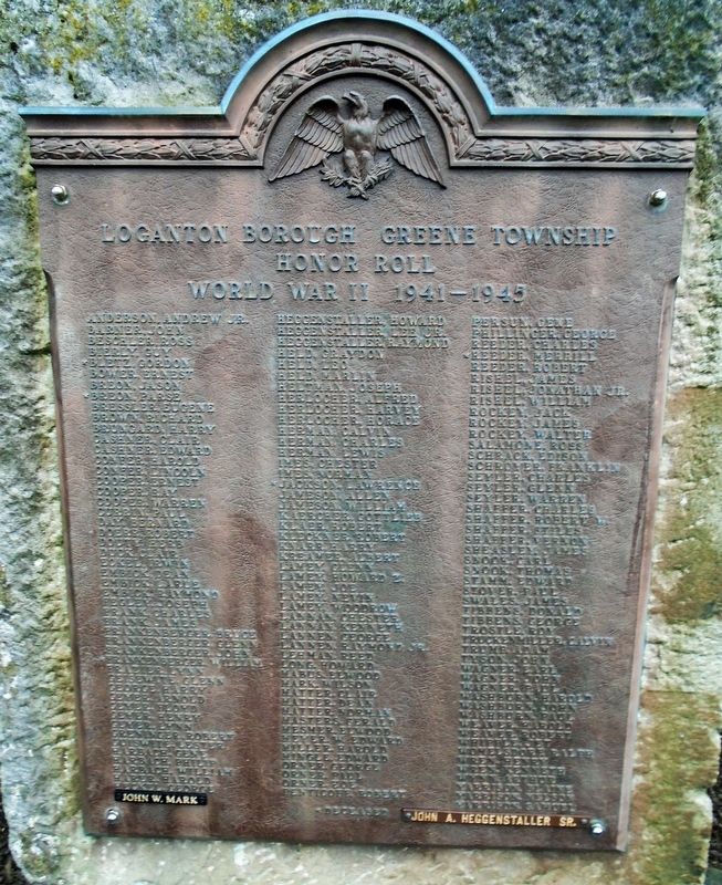 World War II Marker. Click for full size. World War II Marker image. Click for full size.