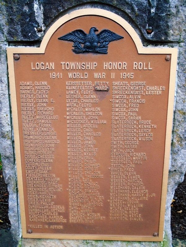 World War II Marker. Click for full size. World War II Marker image. Click for full size.