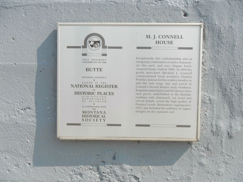 M.J. Connell House Marker image. Click for full size.