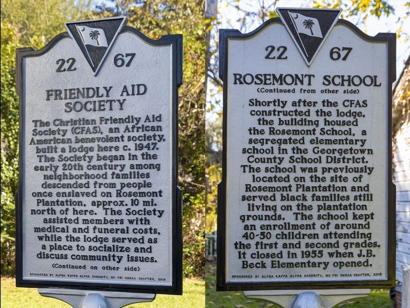 Friendly Aid Society / Rosemont School Marker 1 image. Click for full size.