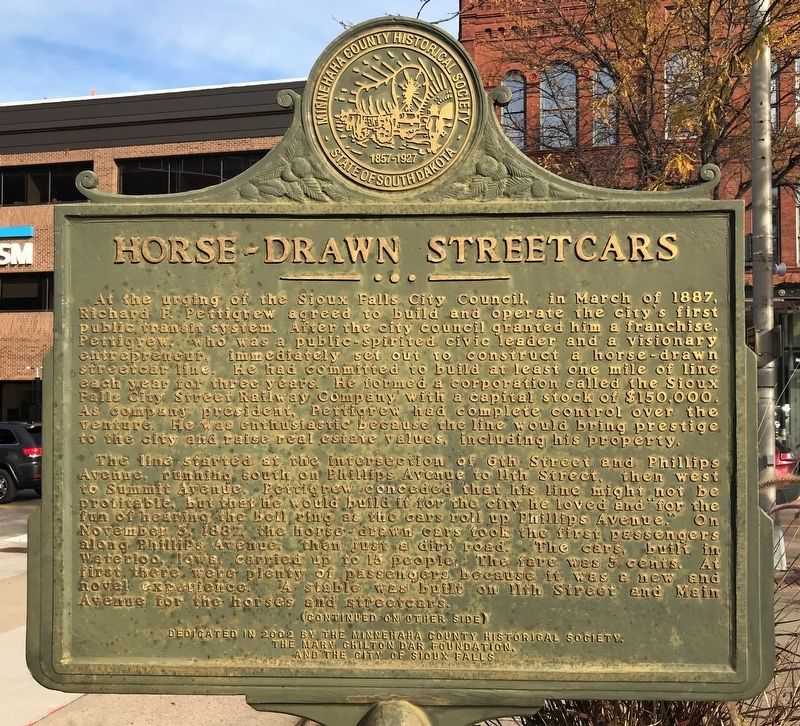 Horse-Drawn Streetcars Marker image. Click for full size.