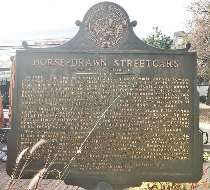 Horse-Drawn Streetcars Marker. Click for full size. Horse-Drawn Streetcars Marker image. Click for full size.