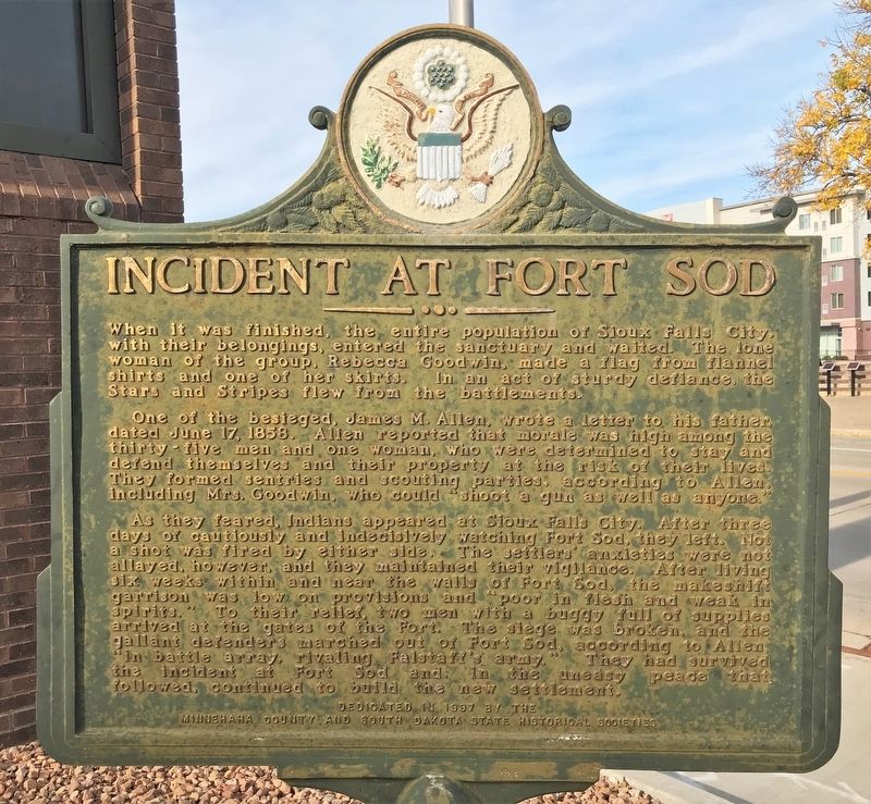 Incident at Fort Sod Marker. Click for full size. Incident at Fort Sod Marker image. Click for full size.