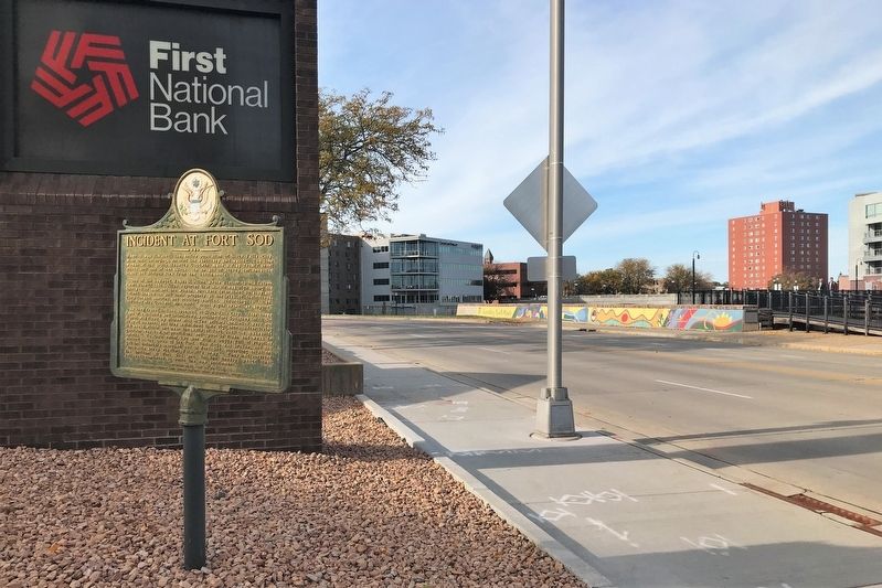 Incident at Fort Sod Marker, from the east. Click for full size. Incident at Fort Sod Marker, from the east image. Click for full size.