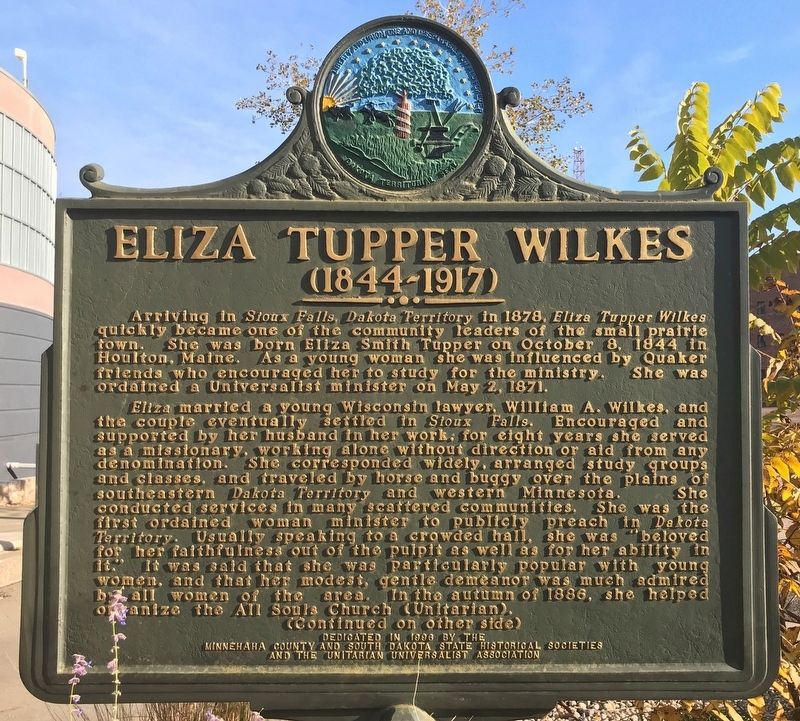 Eliza Tupper Wilkes Marker. Click for full size. Eliza Tupper Wilkes Marker image. Click for full size.