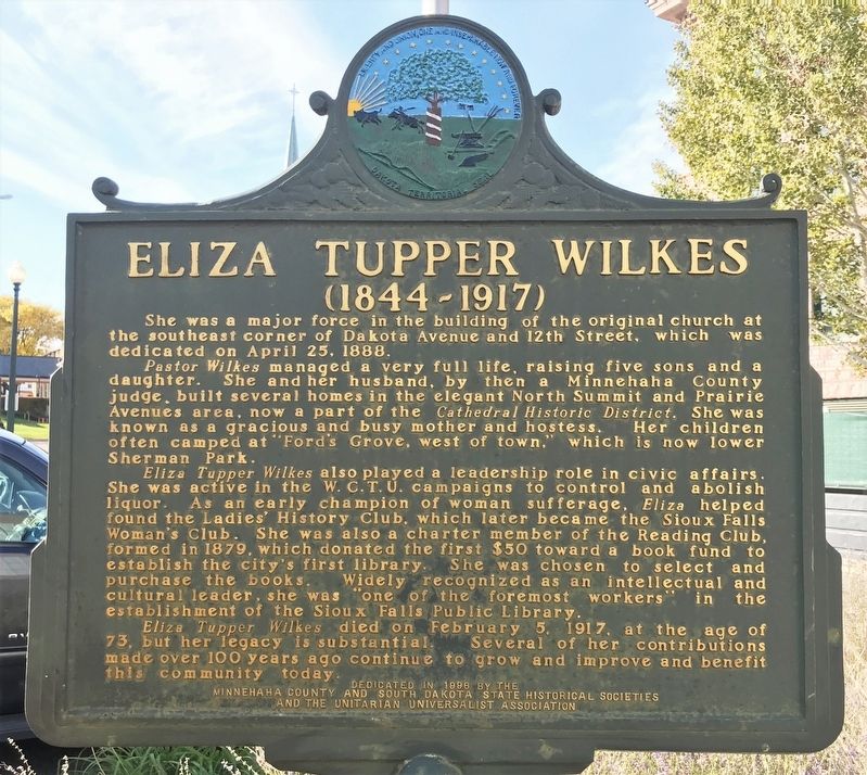 Eliza Tupper Wilkes Marker. Click for full size. Eliza Tupper Wilkes Marker image. Click for full size.