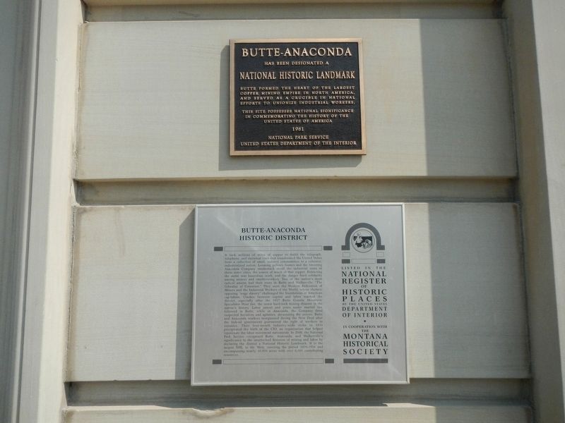 Butte-Anaconda Historic District Marker image. Click for full size.