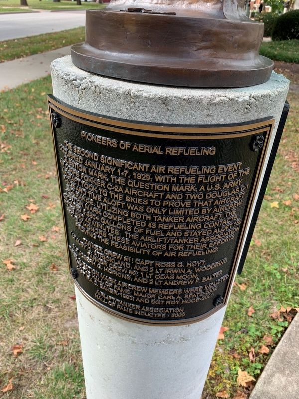 Pioneers of Aerial Refueling Marker. Click for full size. Pioneers of Aerial Refueling Marker image. Click for full size.