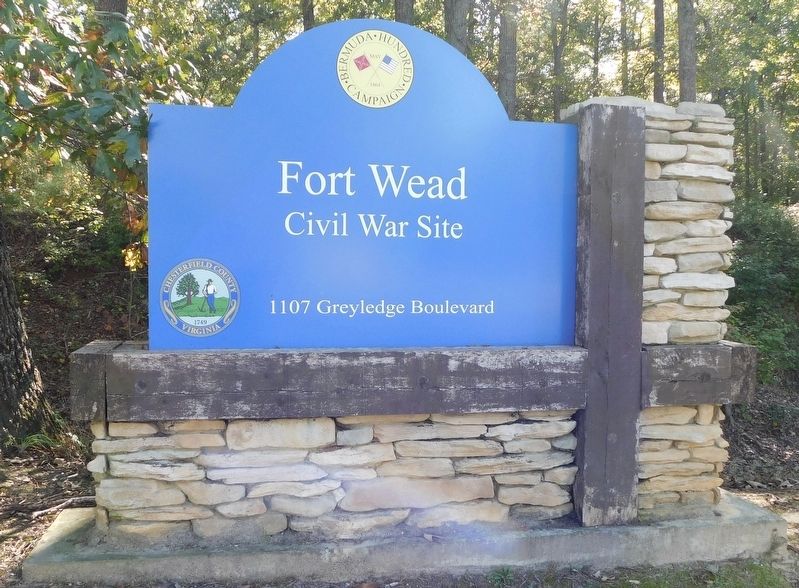 Sign at Fort Wead Civil War Site image. Click for full size.