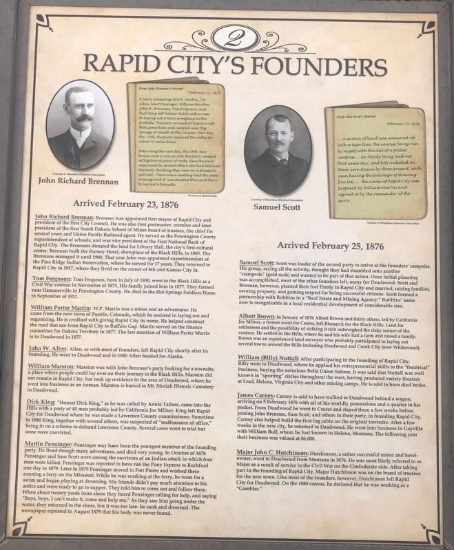 Rapid City's Founders Marker image. Click for full size.