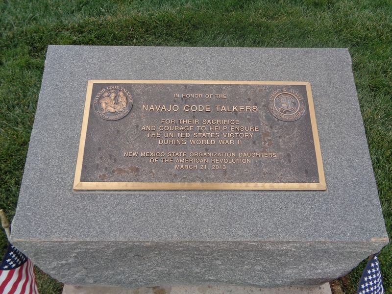 In Honor of the Navajo Code Talkers Marker image. Click for full size.