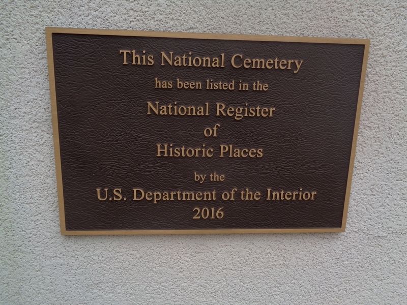 Santa Fe National Cemetery Marker. Click for full size. Santa Fe National Cemetery Marker image. Click for full size.