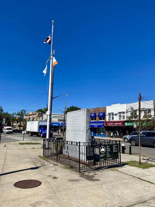 Lady Moody Square Marker - wide view image. Click for full size.