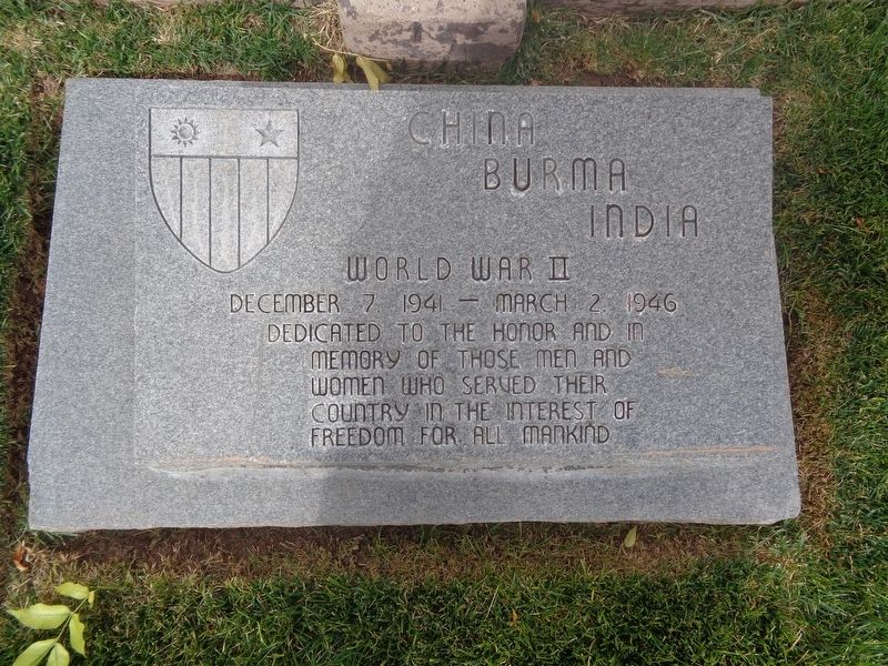China-Burma-India Veterans Memorial. Click for full size. China-Burma-India Veterans Memorial image. Click for full size.