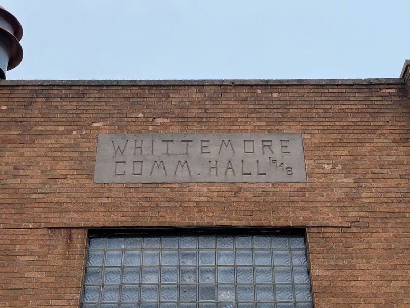 Whittemore Community Hall Sign image. Click for full size.