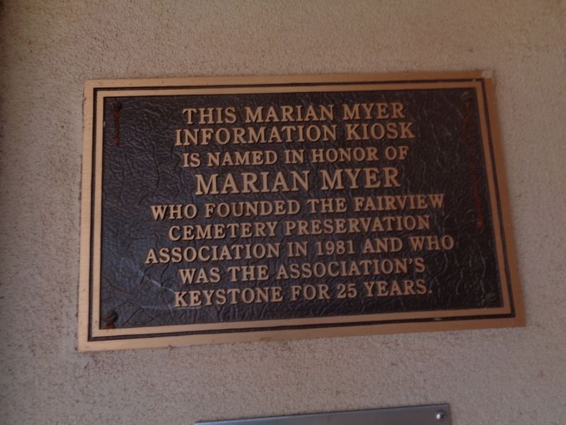 Marian Myer Marker. Click for full size. Marian Myer Marker image. Click for full size.