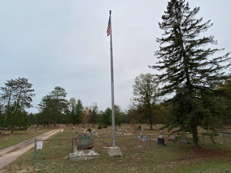 Pioneer Cemetery and Marker. Click for full size. Pioneer Cemetery and Marker image. Click for full size.