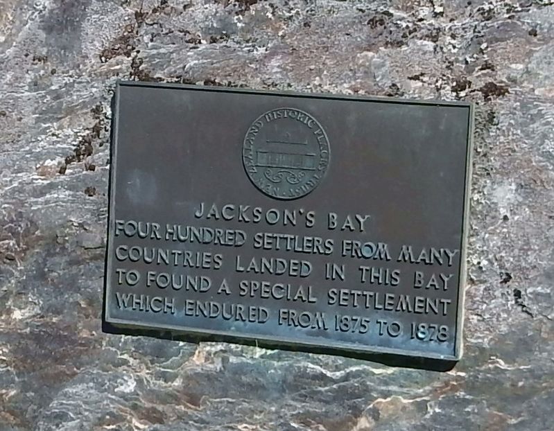 Jackson's Bay Marker image. Click for full size.