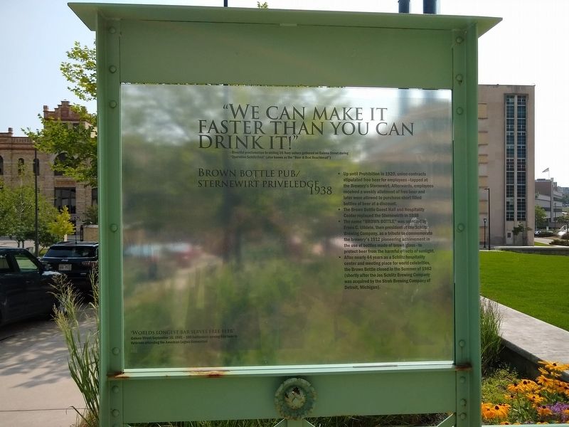 Brown Bottle Pub/Sternewirt Priveledge Marker image. Click for full size.