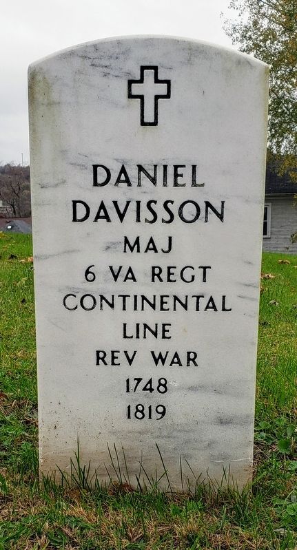 Daniel Davisson Grave Located in the Cemetery image. Click for full size.