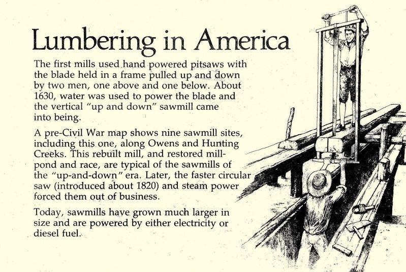 Lumbering in America Marker. Click for full size. Lumbering in America Marker image. Click for full size.