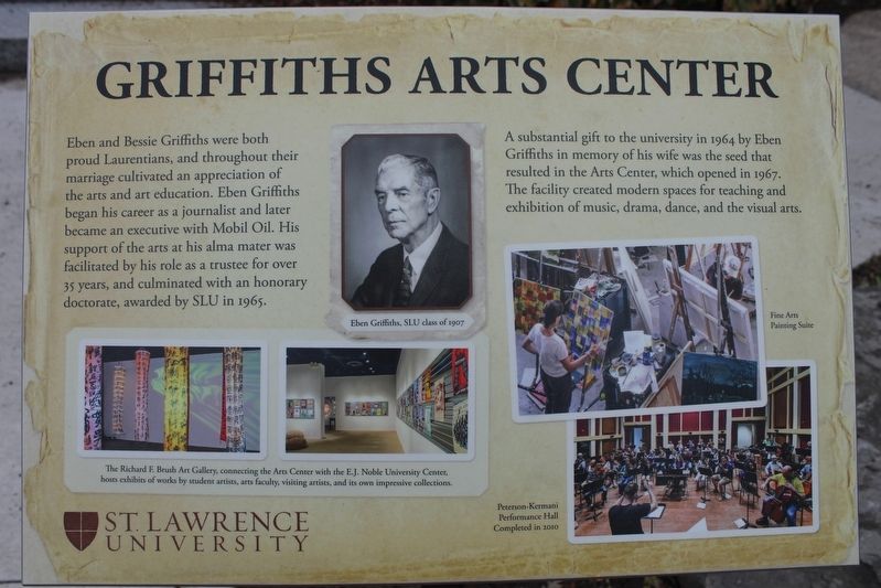 Griffiths Arts Center Marker image. Click for full size.
