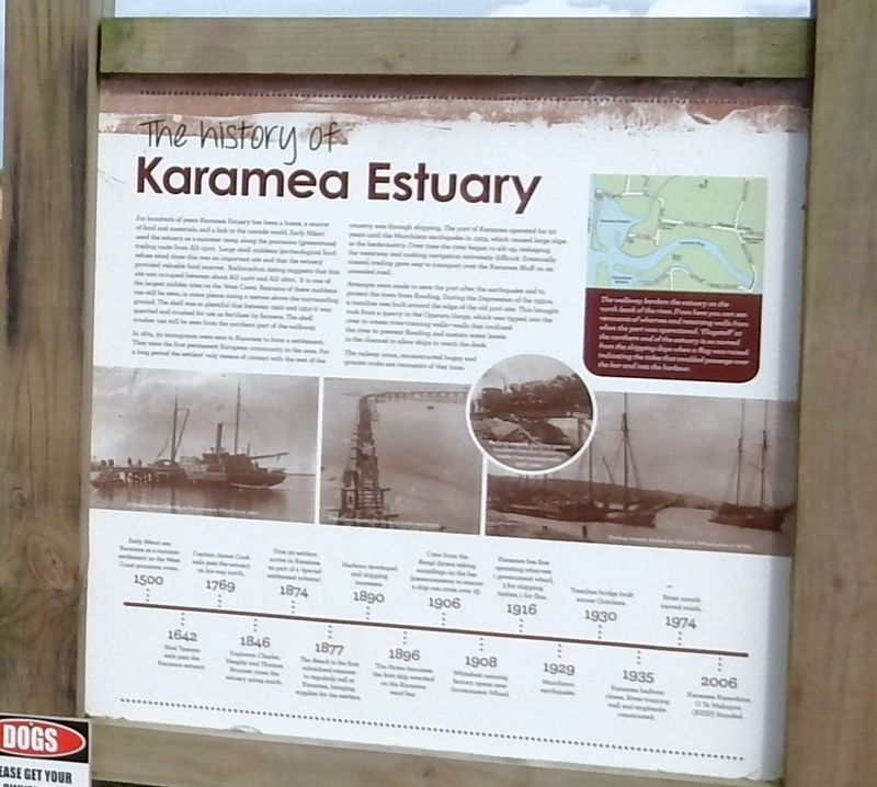 The History of the Karamea Estuary Marker image. Click for full size.