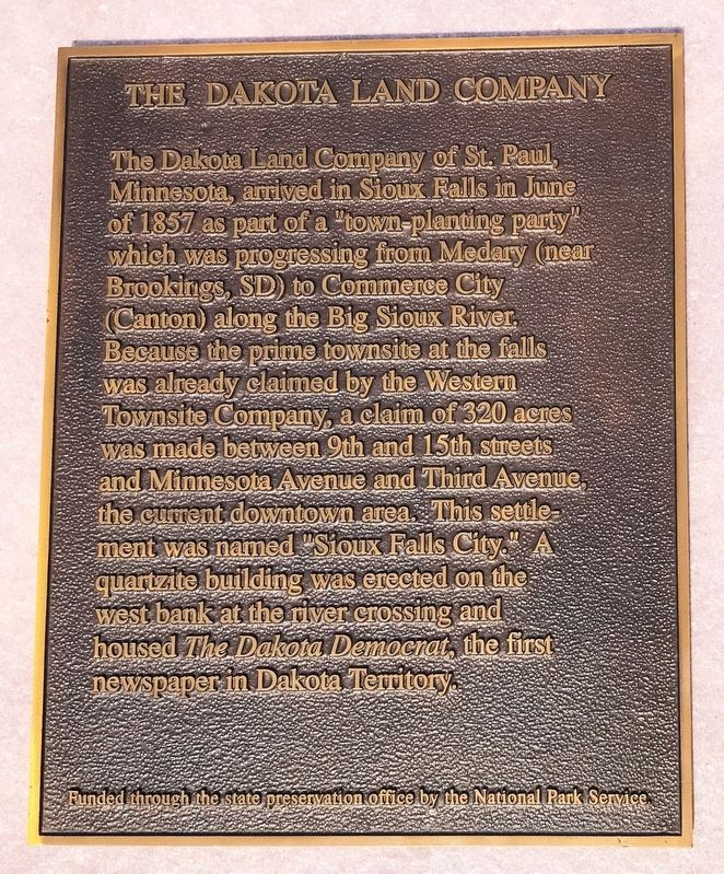 The Dakota Land Company Marker image. Click for full size.