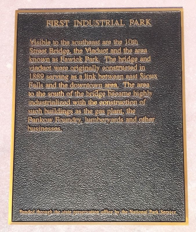 First Industrial Park Marker. Click for full size. First Industrial Park Marker image. Click for full size.