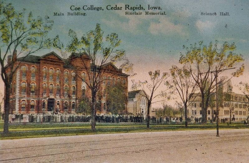 Marker detail: Coe College, Cedar Rapids, Iowa image. Click for full size.