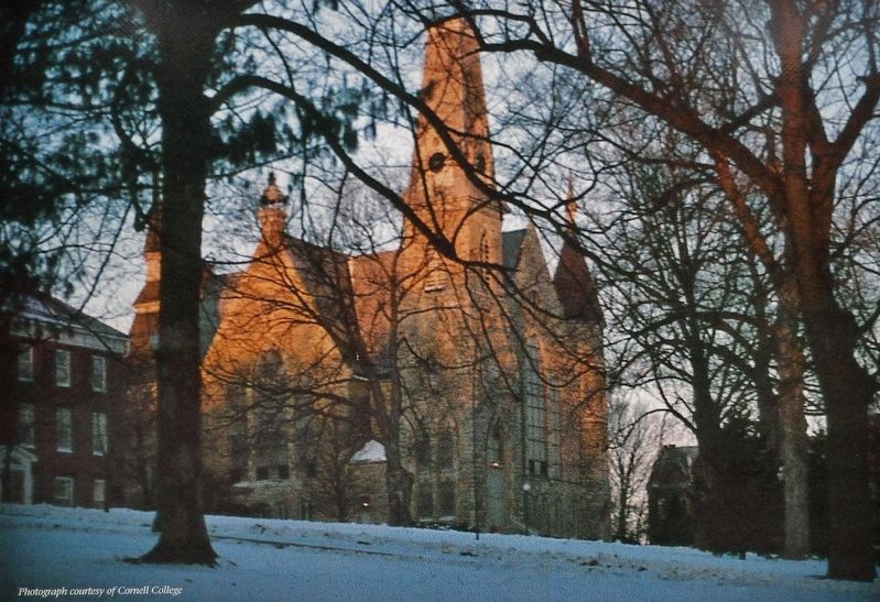 Marker detail: Cornell College, Mount Vernon, Iowa image. Click for full size.