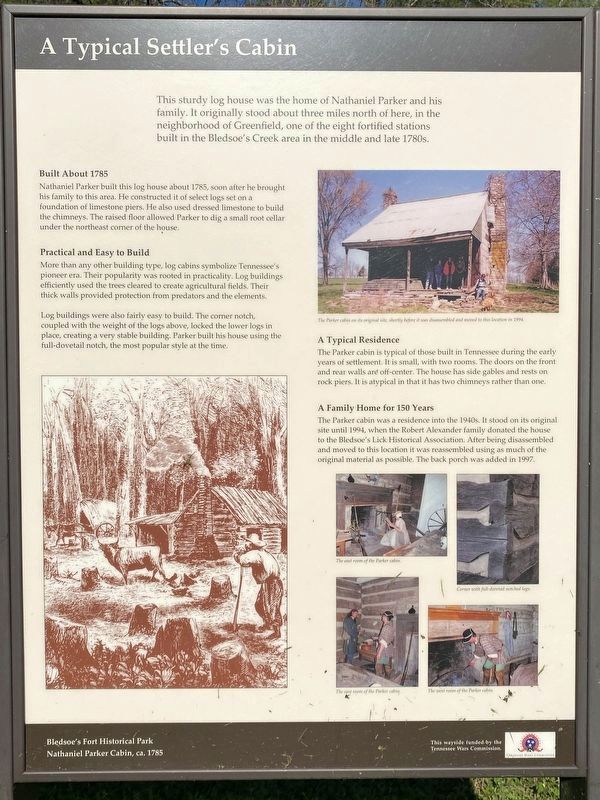 A Typical Settler's Cabin Marker image. Click for full size.
