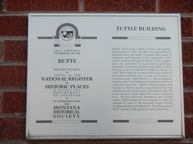 Tuttle Building Marker image. Click for full size.