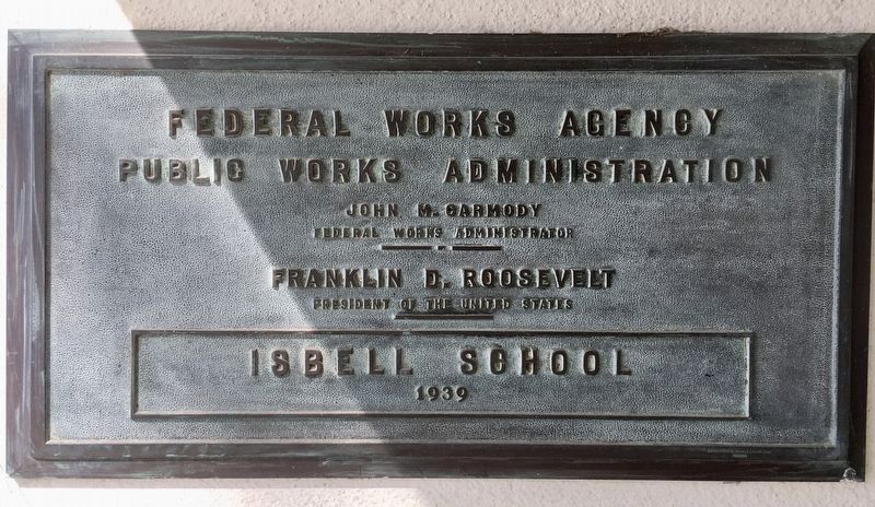 Isbell School Marker image. Click for full size.