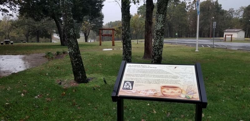 The marker in front of the park office image. Click for full size.
