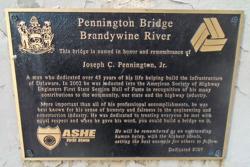 Pennington Bridge Marker image. Click for full size.