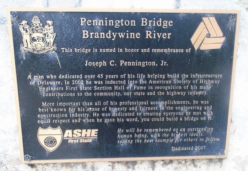 Pennington Bridge Marker image. Click for full size.